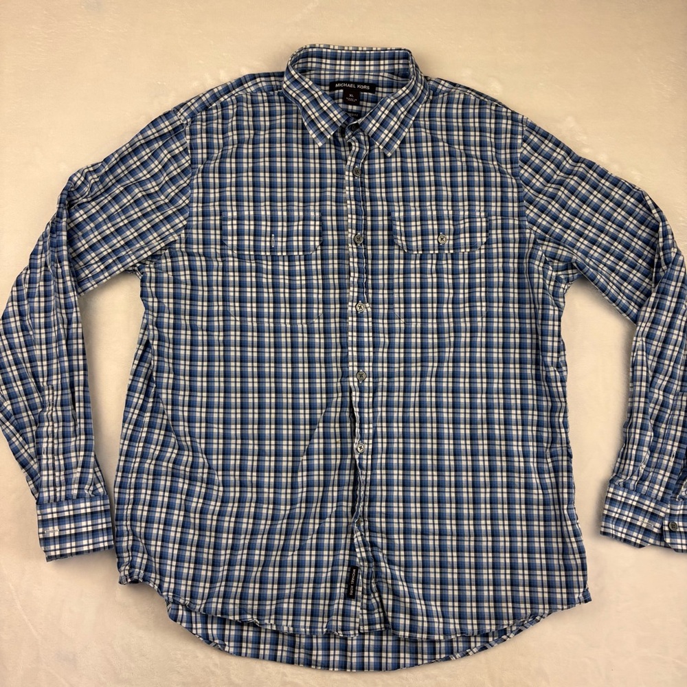 Blue Plaid Men's Shirt